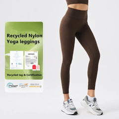 Women No Camel Toe Recycled Material Global Recycled Standard Fitness Yoga Leggings High Waist