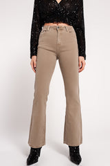 Flared Jeans in Beige