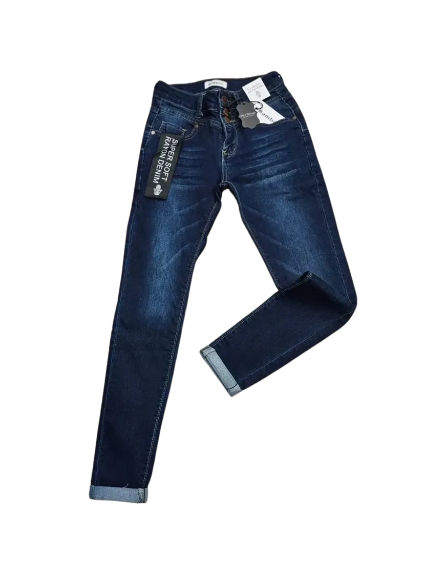 Bamboo Super Soft Adjustable Women's Blue Jeans