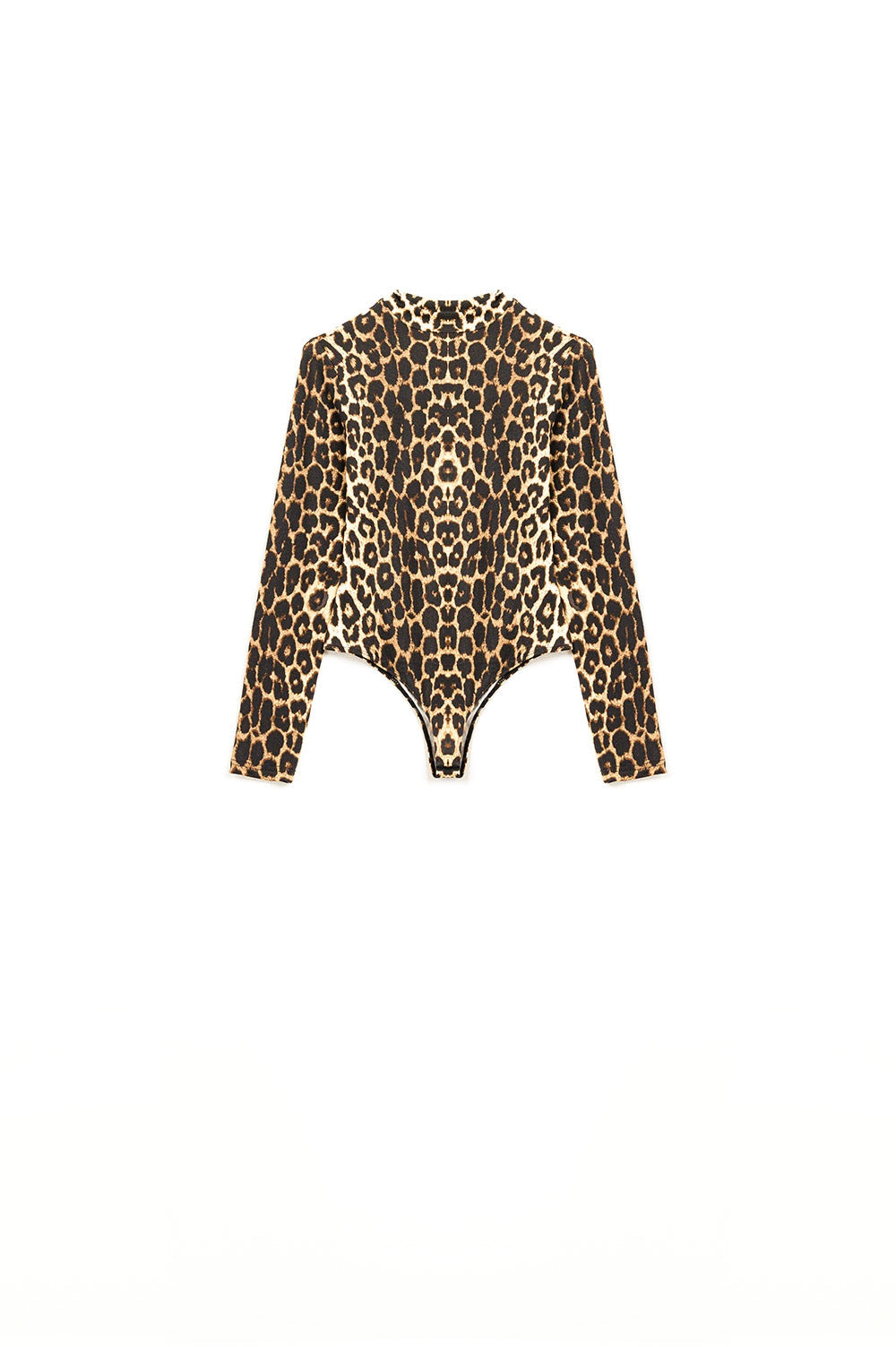 Leopard Print Spandex Body With Long Sleeve